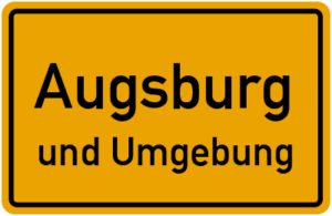 Ortsschild Augsburg Kran mieten